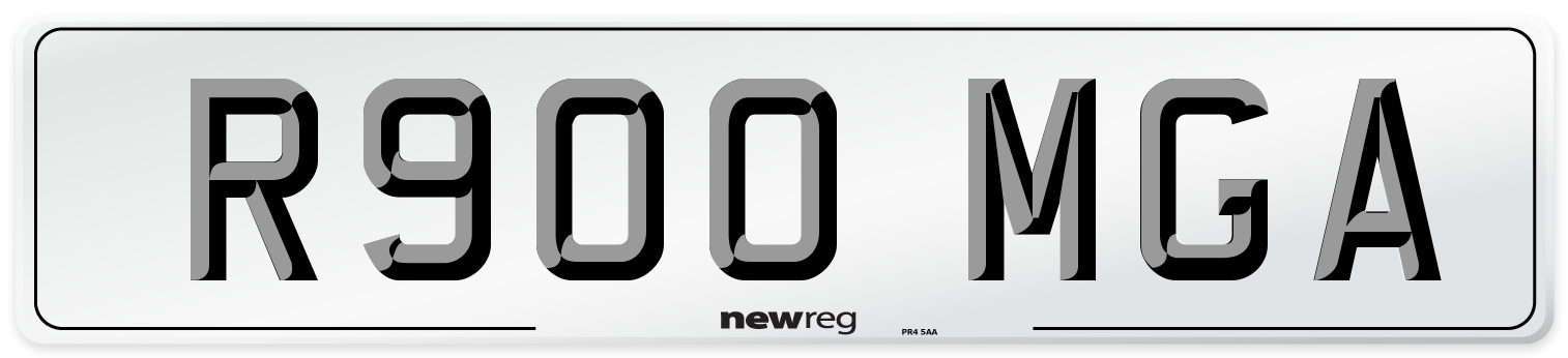R900 MGA Number Plate from New Reg
